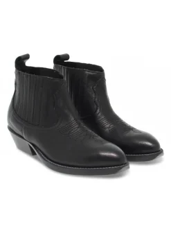 Ame Ankle Boot In Black Leather^Women Ankle Boots