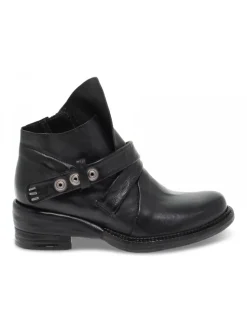 A.S.98 Ankle Boot In Black Leather^Women Ankle Boots
