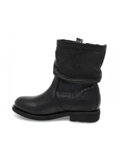Bikkembergs Ankle Boot Vintage Biker Violante In Black Leather^Women Ankle Boots