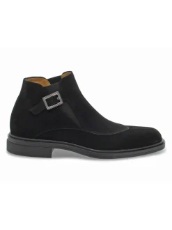 Cesare Paciotti Ankle Boot Beatles Stile Inglese In Black Suede Leather^Men Ankle Boots
