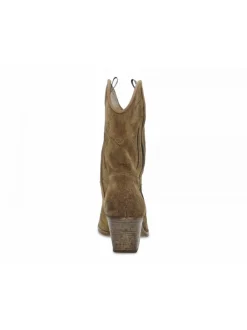 Elena Iachi Ankle Boot Deco Wash In Mud Velor^Women Ankle Boots