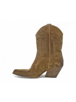 Elena Iachi Ankle Boot Deco Wash In Mud Velor^Women Ankle Boots