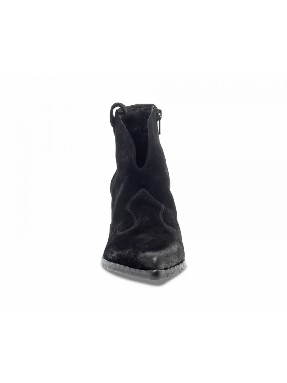 Elena Iachi Ankle Boot Mid Wash In Black Velor^Women Ankle Boots