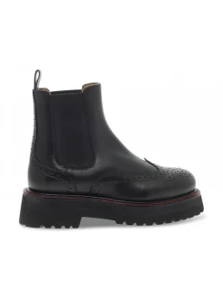 Emanuèlle Vee Ankle Boot Emanuelle Vee Beatle Stile Inglese New Crust In Black Leather^Women Ankle Boots