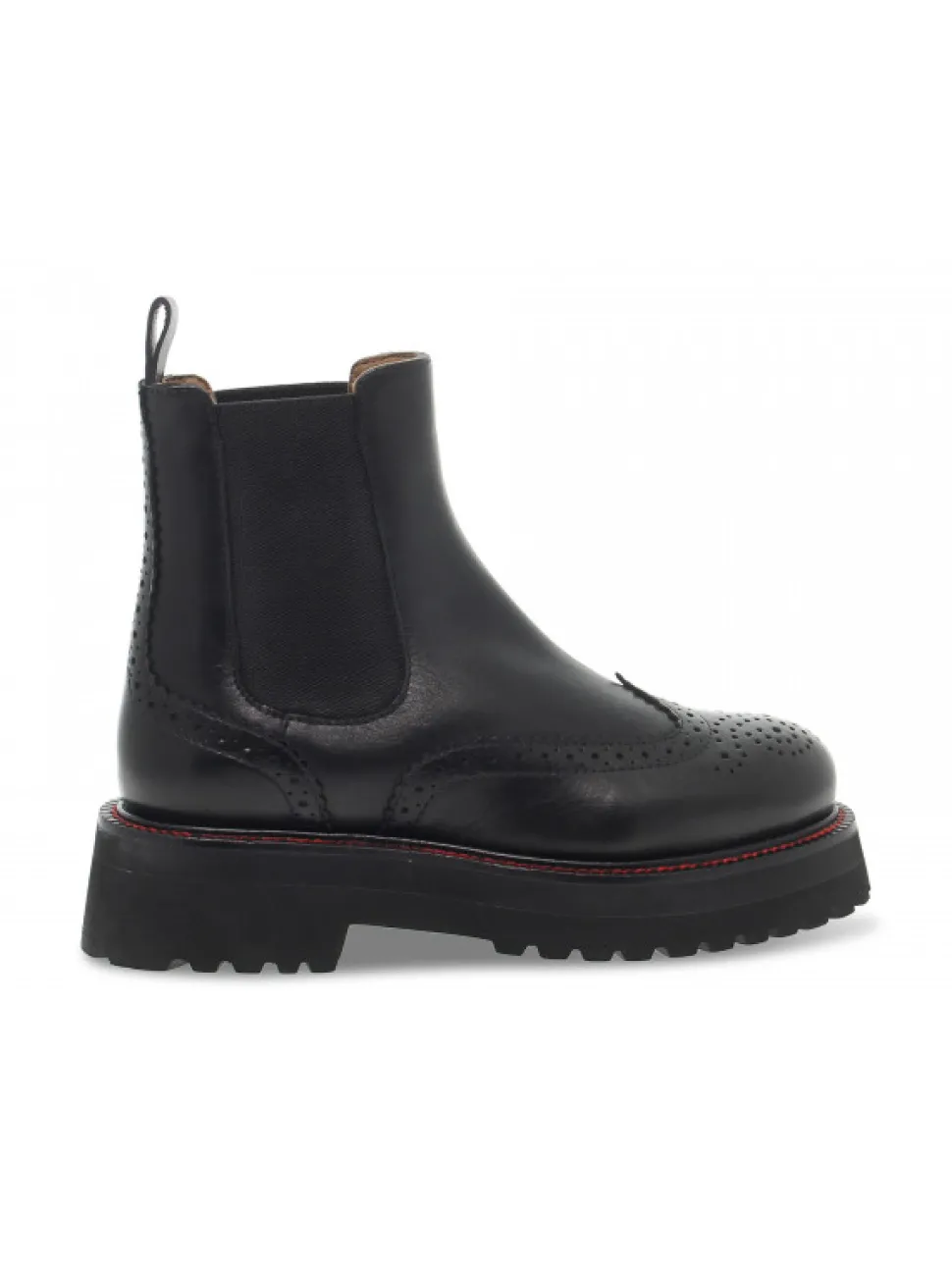 Emanuèlle Vee Ankle Boot Emanuelle Vee Beatle Stile Inglese New Crust In Black Leather^Women Ankle Boots