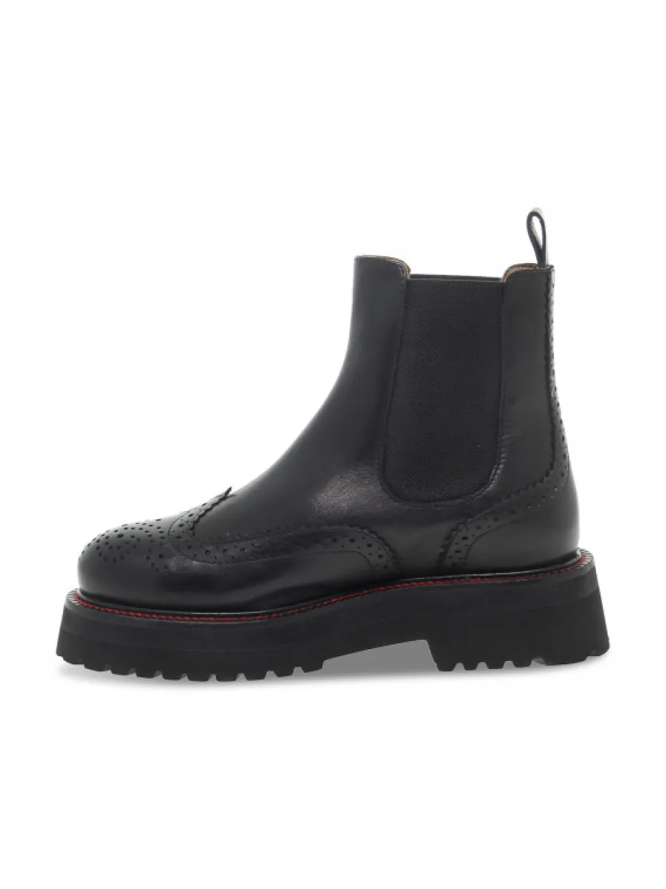 Emanuèlle Vee Ankle Boot Emanuelle Vee Beatle Stile Inglese New Crust In Black Leather^Women Ankle Boots