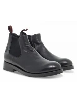 Guidi Calzature Ankle Boot Beatles Stile Inglese In Black Leather^Women Ankle Boots