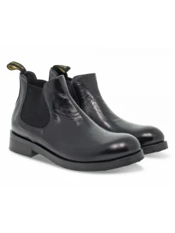 Jp David Ankle Boot Beatles Stile Inglese In Black Leather^Women Ankle Boots