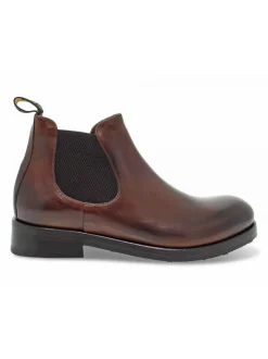 Jp David Ankle Boot Beatles Stile Inglese In Brown Leather^Women Ankle Boots