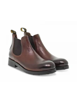 Jp David Ankle Boot Beatles Stile Inglese In Brown Leather^Women Ankle Boots