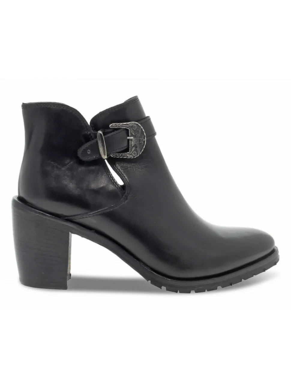 Jp David Ankle Boot Texanino Svasato In Black Leather^Women Ankle Boots