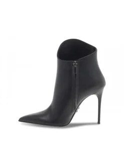 Sergio Levantesi Ankle Boot Asimmetrico In Black Leather^Women Ankle Boots