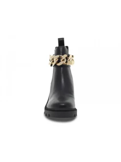 Steve Madden Ankle Boot Amulet Black In Black Leather^Women Ankle Boots