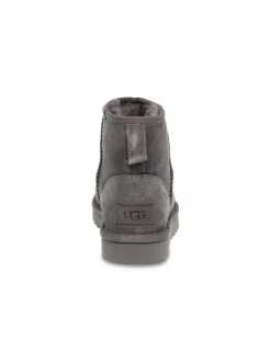 UGG Australia Ankle Boot Mini Classic Ii Grey In Grey Suede Leather^Women Ankle Boots