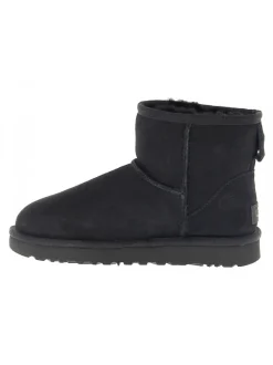 UGG Australia Ankle Boot Mini Classic Ii Black In Black Suede Leather^Women Ankle Boots