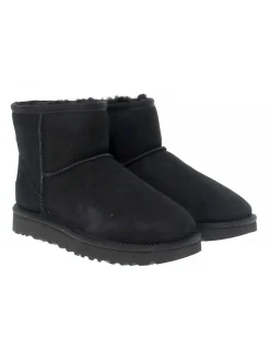 UGG Australia Ankle Boot Mini Classic Ii Black In Black Suede Leather^Women Ankle Boots