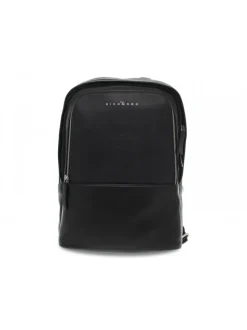 John Richmond Backpack Backpack In Black Leather^Men Backpacks