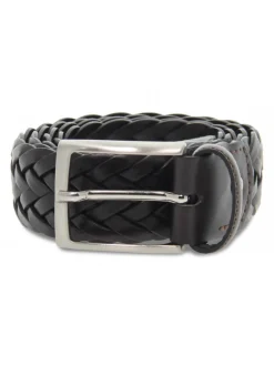 Guidi Calzature Belt Intreccio Made In Italy H35 In Brown Leather^Men Belts