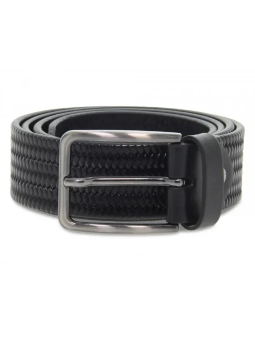 Guidi Calzature Belt Intrecciato Fine Made In Italy H35 In Black Leather^Men Belts