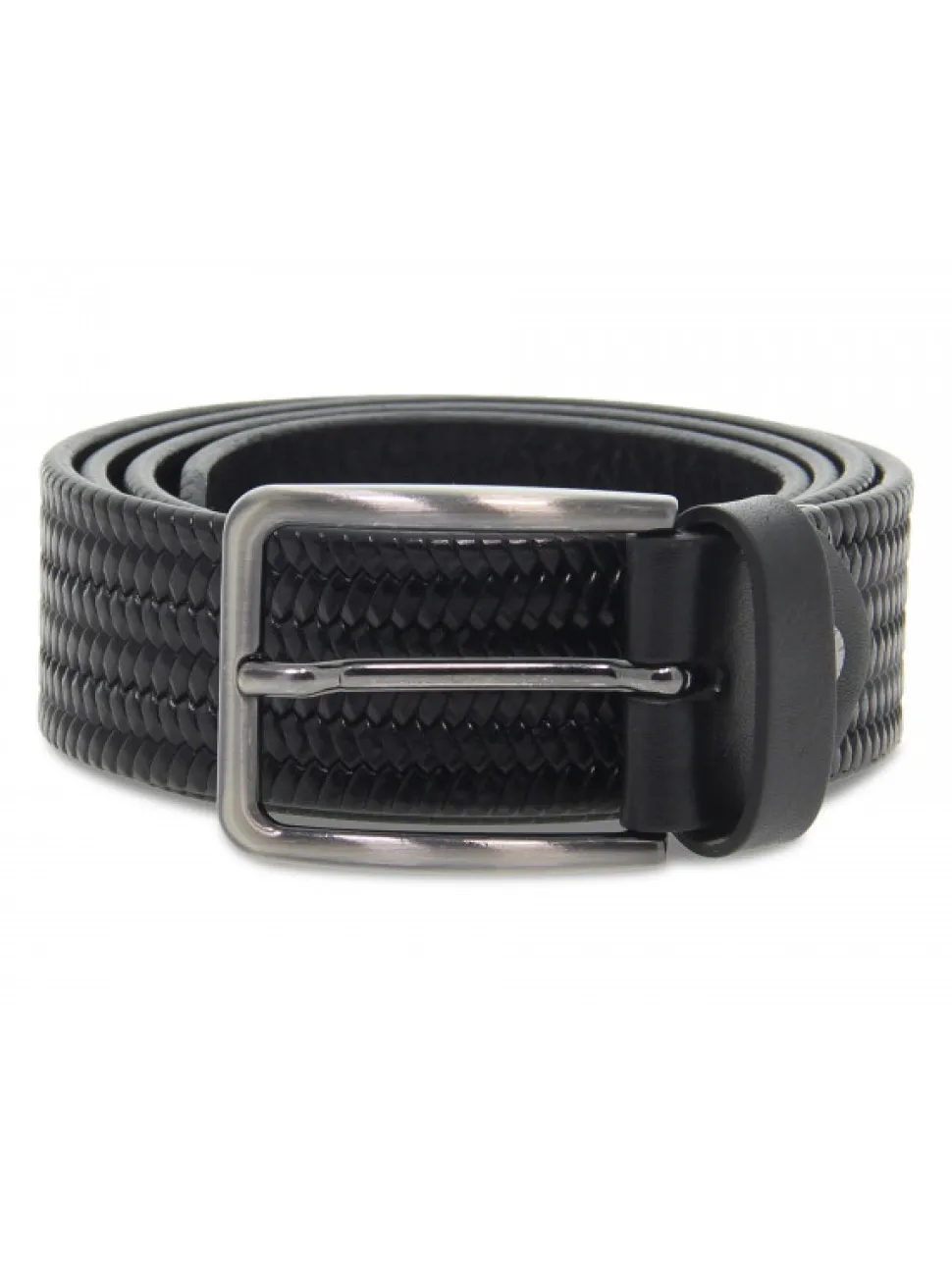 Guidi Calzature Belt Intrecciato Fine Made In Italy H35 In Black Leather^Men Belts