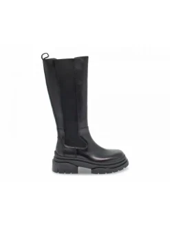 Ash Boot Stone Boot In Black Leather^Women Boots