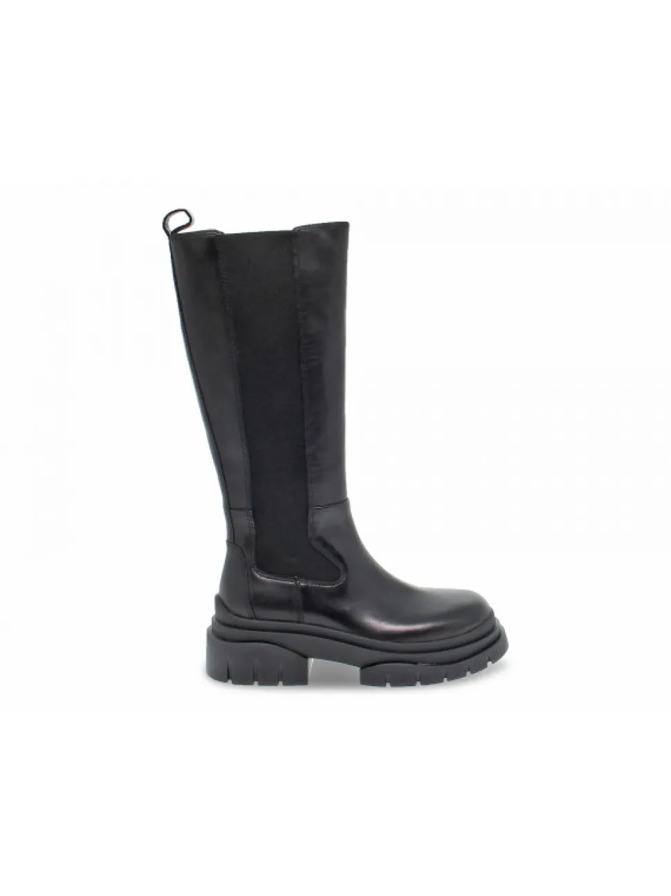 Ash Boot Stone Boot In Black Leather^Women Boots