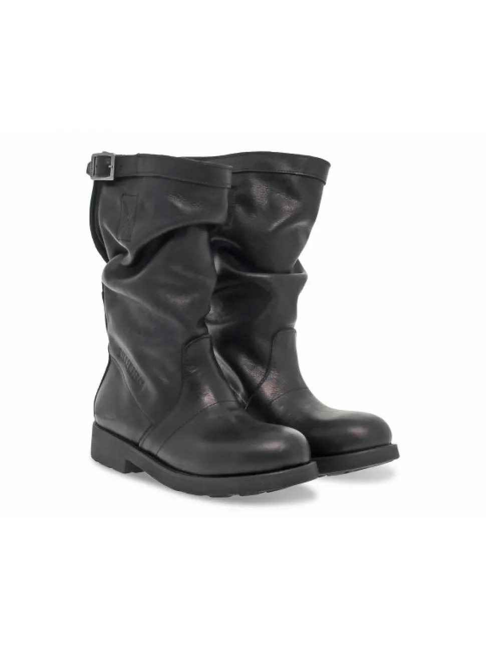 Bikkembergs Boot Vintage Biker Ex-Vietta In Black Leather^Women Boots