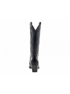Elena Iachi Boot Sax Wash Con Ricamo In Black Leather^Women Boots