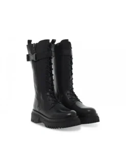 Emanuèlle Vee Boot Emanuelle Vee Anfibio Cinturino In Black Leather^Women Boots