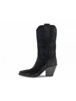 Poesie Veneziane Boot Strategia Wash Con Ricamo In Black Suede Leather^Women Boots