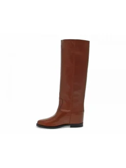 Via Roma 15 Boot Zeppa Interna Logo V Oro Laterale In Leather Leather^Women Boots