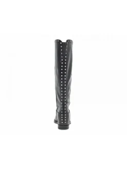 Via Roma 15 Boot Zeppa Interna Spacco Profilo Piramidi In Black Leather^Women Boots
