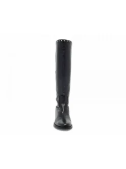 Via Roma 15 Boot Zeppa Interna Spacco Profilo Piramidi In Black Leather^Women Boots