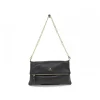Cuoieria Fiorentina Clutch Velvet Borsa A Tracolla Reversibile Con Doppia Bandoliera In Metallo In Black Leather^Women Clutches