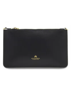 Cuoieria Fiorentina Clutch Alice Pochette Piccola Con Bracciale In Black Leather^Women Clutches