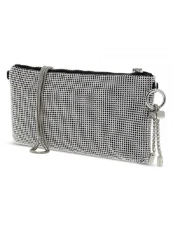 Rebelle Clutch Brighty Pochette Mini Crystal Silver In Silver Crystal^Women Clutches