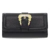 Versace Jeans Couture Clutch Jeans Couture Range F Sketch Wallet Grainy Buckle In Black Leather^Women Clutches