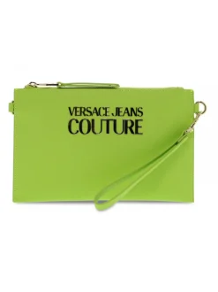 Versace Jeans Couture Clutch Jeans Couture Range L Sketch 9 In Lime Saffiano^Women Clutches