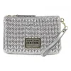Versace Jeans Couture Clutch Jeans Couture Range O Sketch 10 Crunchy Bags Quilted In Silver Tassel^Women Clutches