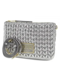 Versace Jeans Couture Clutch Jeans Couture Range O Sketch 10 Crunchy Bags Quilted In Silver Tassel^Women Clutches