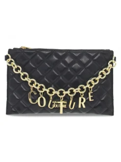 Versace Jeans Couture Clutch Jeans Charms Couture Range C Sketch 11 Bags Quilted In Black Tassel^Women Clutches
