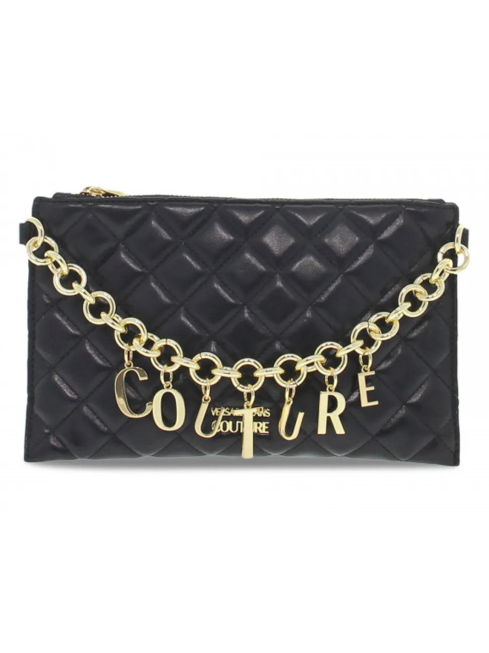 Versace Jeans Couture Clutch Jeans Charms Couture Range C Sketch 11 Bags Quilted In Black Tassel^Women Clutches