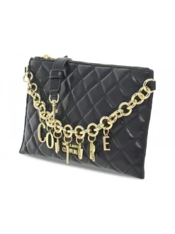 Versace Jeans Couture Clutch Jeans Charms Couture Range C Sketch 11 Bags Quilted In Black Tassel^Women Clutches