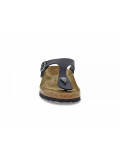 Birkenstock Flat Sandals Gizeh In Black Leather^Women Flat Sandals