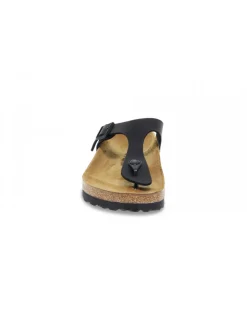 Birkenstock Flat Sandals Gizeh In Black Birkoflor^Women Flat Sandals