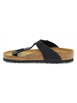 Birkenstock Flat Sandals Gizeh In Black Birkoflor^Women Flat Sandals