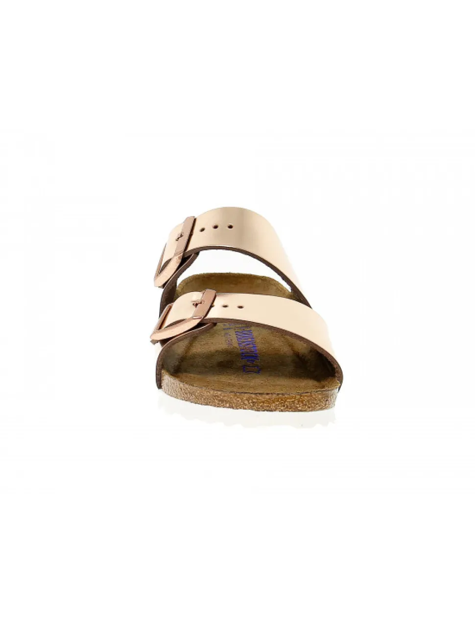 Birkenstock Flat Sandals Arizona Soft Footbed In Platinum Leather^Women Flat Sandals