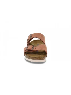 Birkenstock Flat Sandals Arizona In Rose Suede Leather^Women Flat Sandals