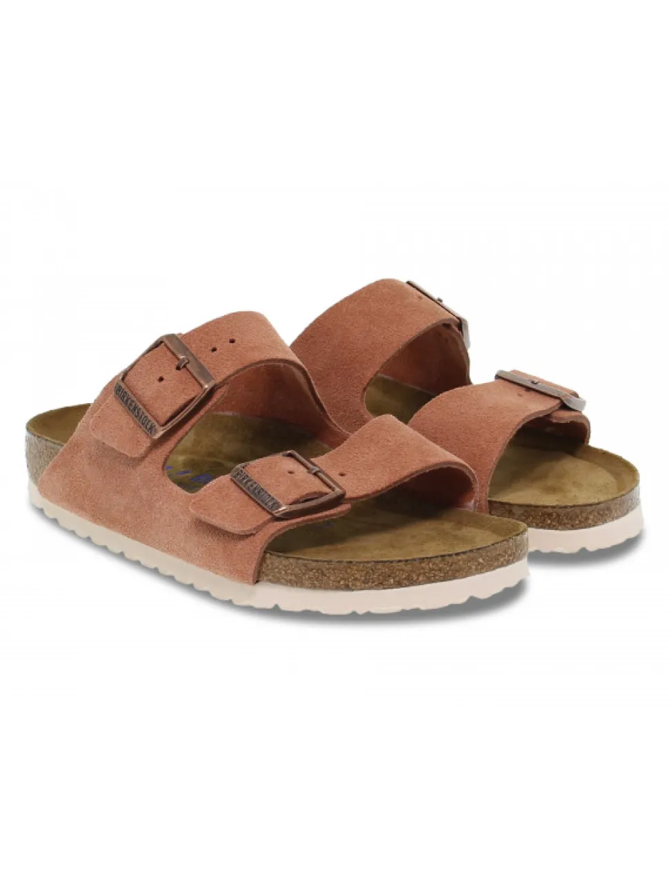 Birkenstock Flat Sandals Arizona In Rose Suede Leather^Women Flat Sandals