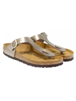 Birkenstock Flat Sandals Gizeh In Taupe Birkoflor^Women Flat Sandals